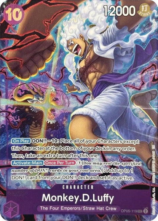 Monkey.D.Luffy (2nd Anniversary) OP05-119 (One Piece Promotion Cards)  - Alternate Art Foil