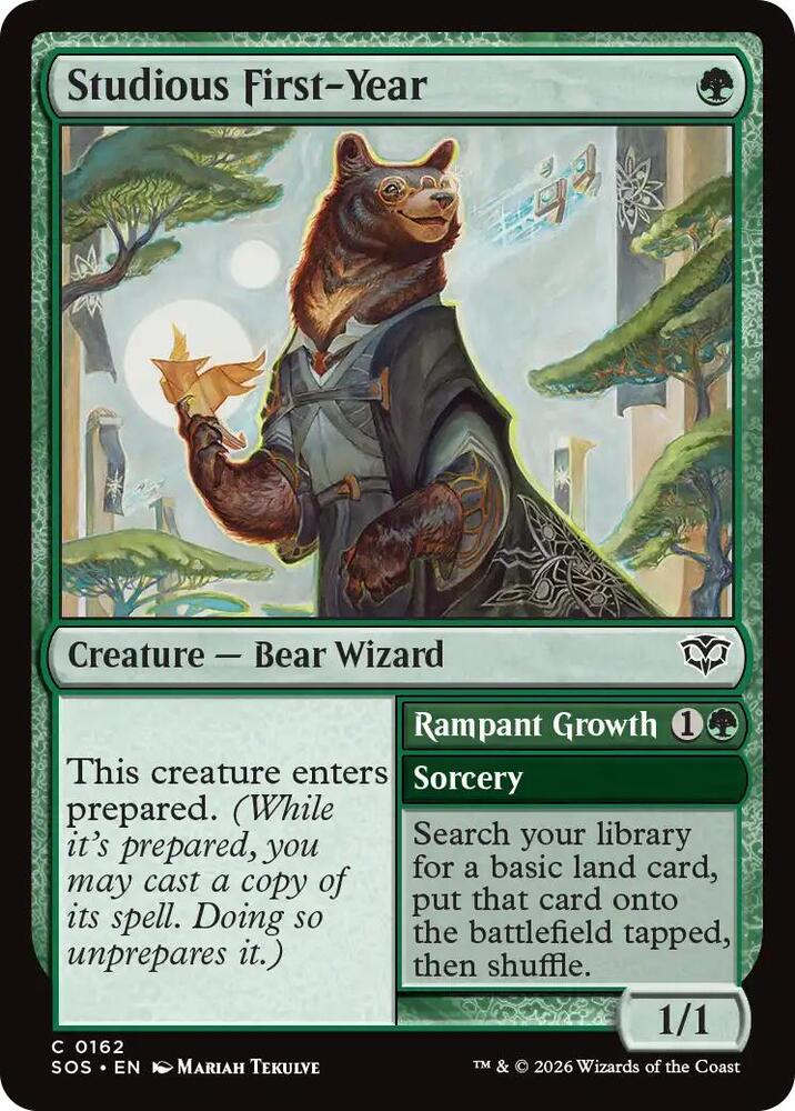 Studious First-Year // Rampant Growth 162 (Secrets of Strixhaven)  - Foil