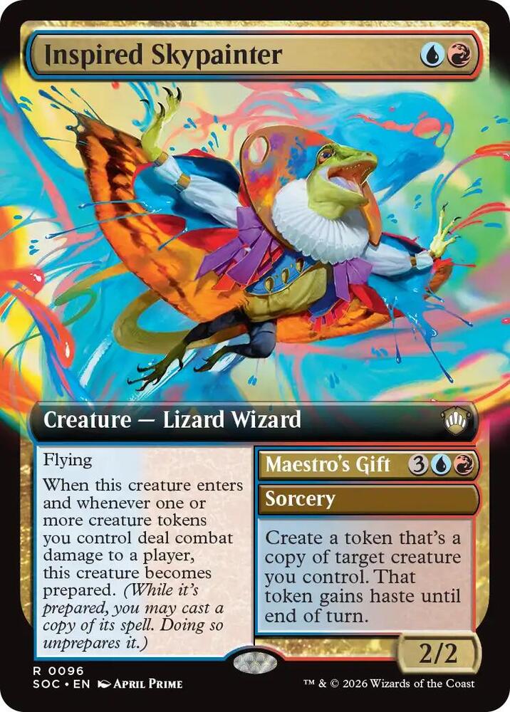 Inspired Skypainter // Maestro's Gift 96 (Commander: Secrets of Strixhaven)  - Extended Art