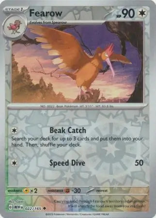 Fearow 022/165 (SV: Scarlet & Violet 151)  - Reverse Holofoil