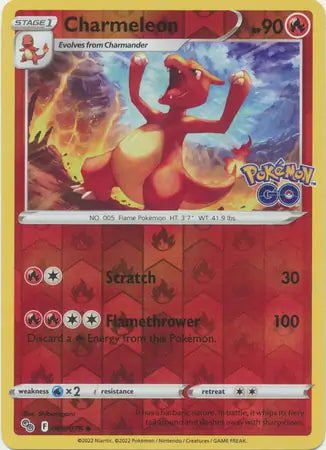 Charmeleon 009/078 (Pokemon GO)  - Reverse Holofoil