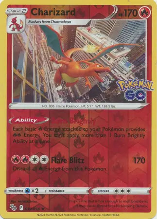 Charizard 010/078 (Pokemon GO)  - Reverse Holofoil
