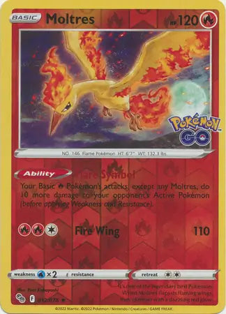 Moltres 012/078 (Pokemon GO)  - Reverse Holofoil