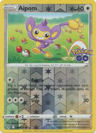 Aipom 056/078 (Pokemon GO)  - Reverse Holofoil