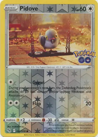 Pidove 061/078 (Pokemon GO)  - Reverse Holofoil