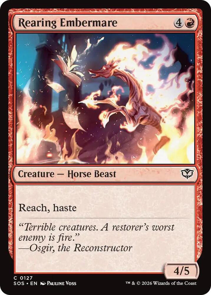 Rearing Embermare 127 (Secrets of Strixhaven)  - Foil