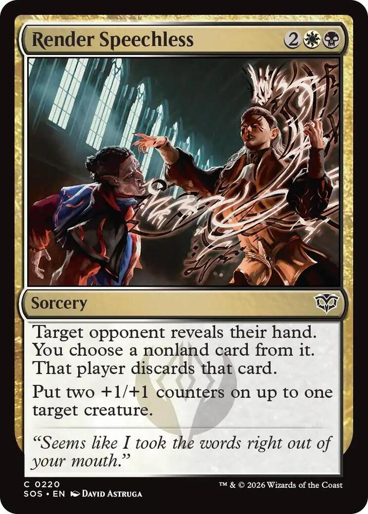 Render Speechless 220 (Secrets of Strixhaven)  - Foil