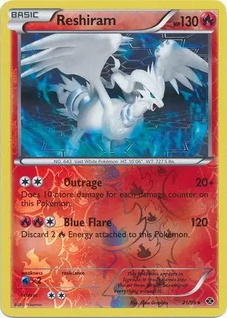 Reshiram 21/99 (Next Destinies)  - Reverse Holofoil