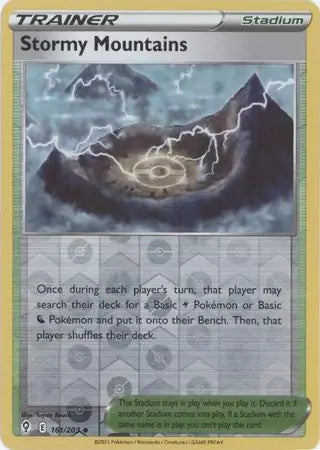 Stormy Mountains 161/203 (SWSH07: Evolving Skies)  - Reverse Holofoil