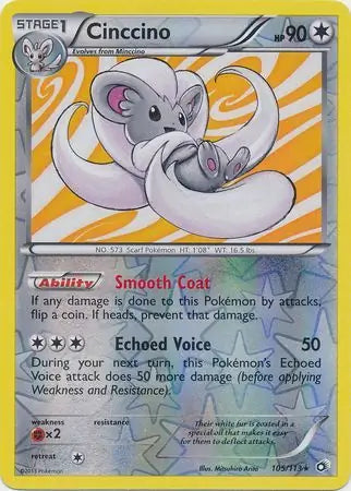 Cinccino 105/113 (Legendary Treasures)  - Reverse Holofoil
