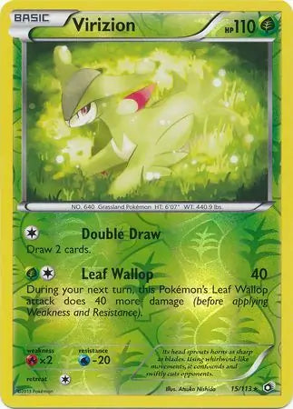 Virizion 15/113 (Legendary Treasures)  - Reverse Holofoil