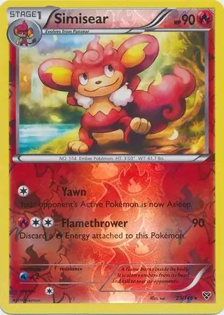 Simisear 023/146 (XY Base Set)  - Reverse Holofoil