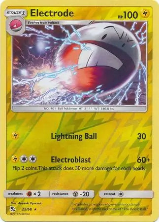 Electrode 22/68 (Hidden Fates)  - Reverse Holofoil