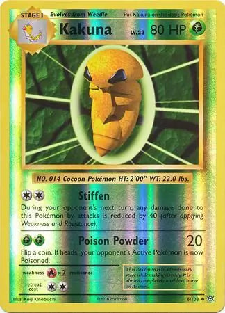 Kakuna 6/108 (XY - Evolutions)  - Reverse Holofoil