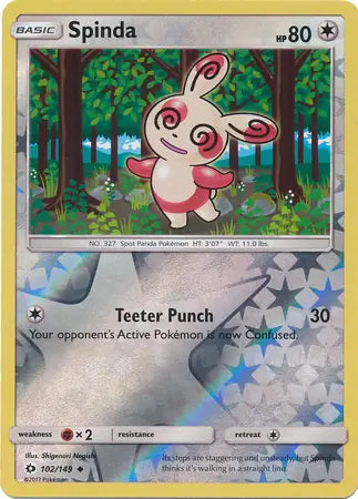Spinda 102/149 (SM Base Set)  - Reverse Holofoil