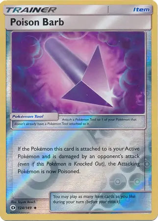 Poison Barb 124/149 (SM Base Set)  - Reverse Holofoil