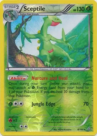 Sceptile 8/160 (XY - Primal Clash)  - Reverse Holofoil