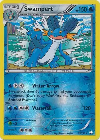 Swampert 35/160 (XY - Primal Clash)  - Reverse Holofoil