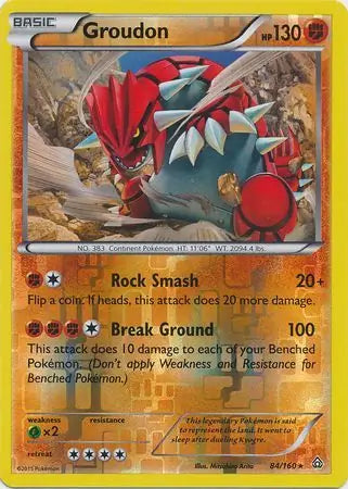 Groudon 84/160 (XY - Primal Clash)  - Reverse Holofoil