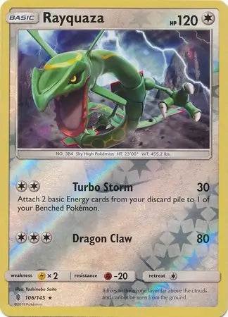 Rayquaza 106/145 (SM - Guardians Rising)  - Reverse Holofoil