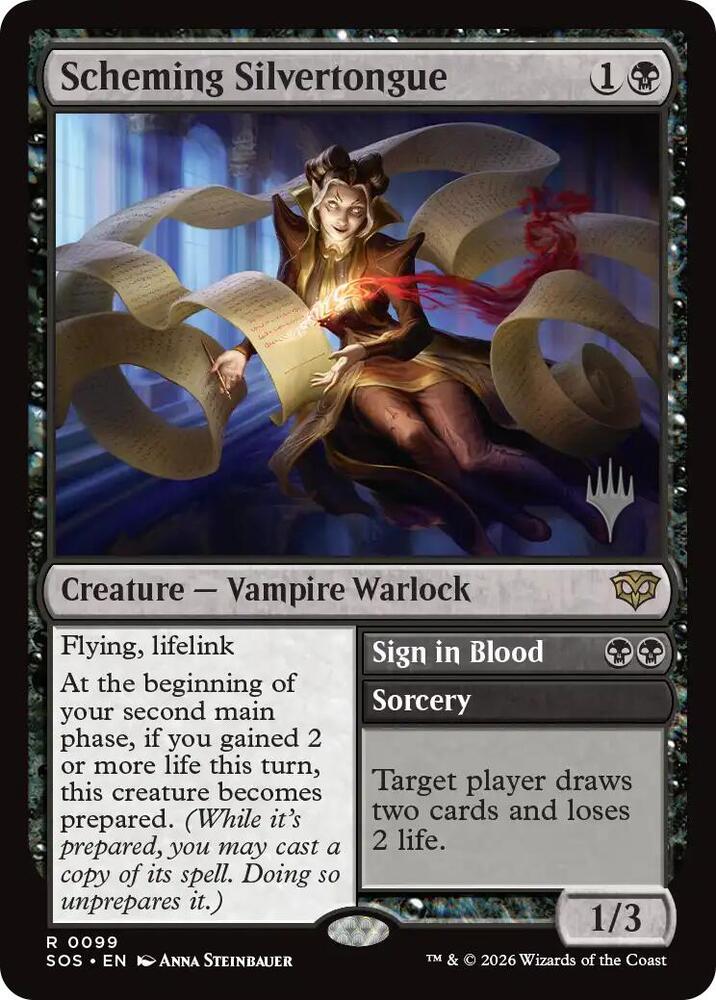 Scheming Silvertongue 99 (Promo Pack: Secrets of Strixhaven)  - Foil