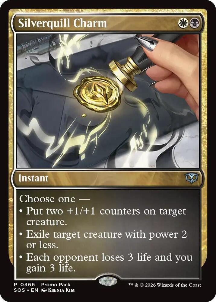 Silverquill Charm 366 (Promo Pack: Secrets of Strixhaven) 