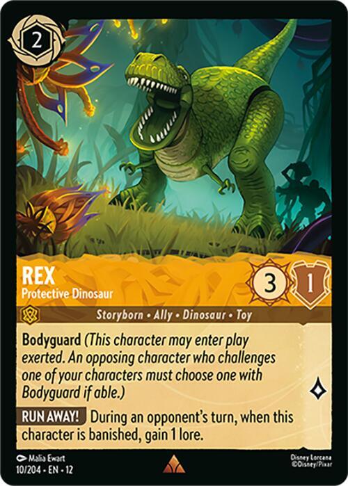 Rex, Protective Dinosaur 10/204 (Wilds Unknown)  - Cold Foil