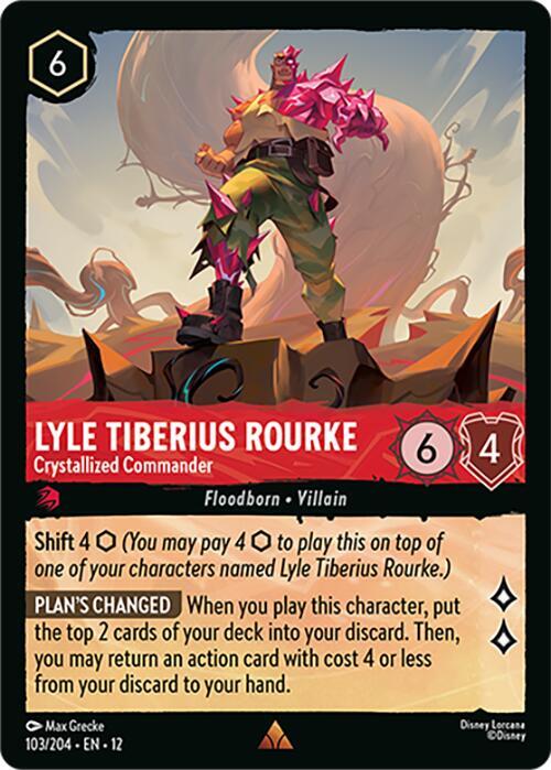Lyle Tiberius Rourke, Crystallized Commander 103/204 (Wilds Unknown) 