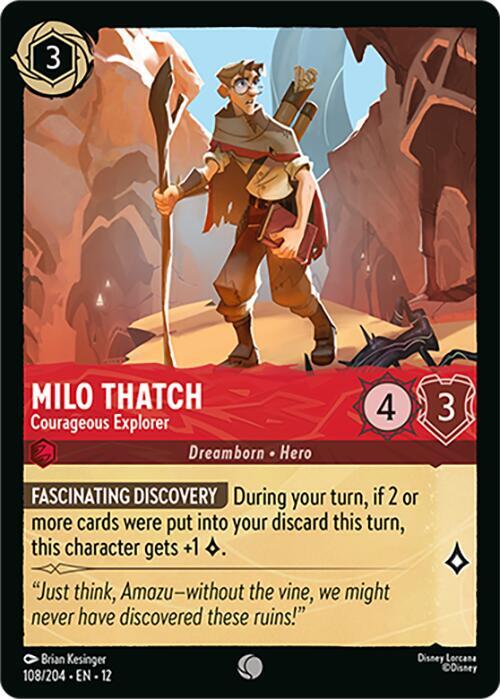 Milo Thatch, Courageous Explorer 108/204 (Wilds Unknown) 