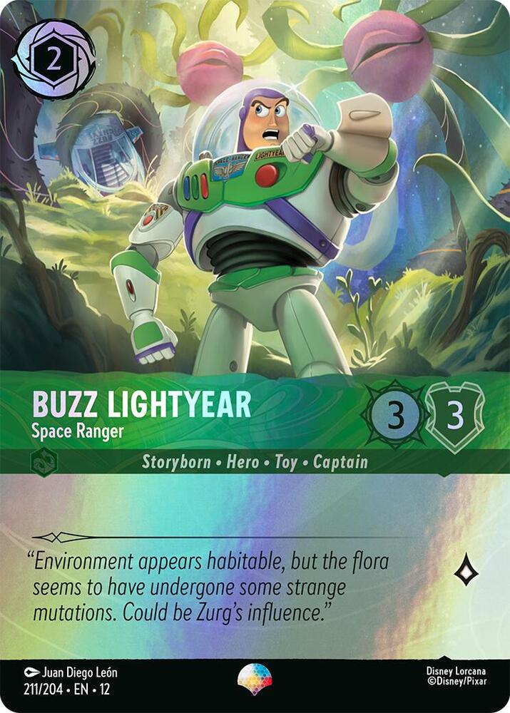 Buzz Lightyear, Space Ranger 211/204 (Wilds Unknown)  - Rainbow Foil