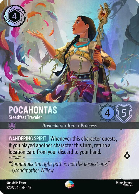 Pocahontas, Steadfast Traveler 220/204 (Wilds Unknown)  - Rainbow Holofoil