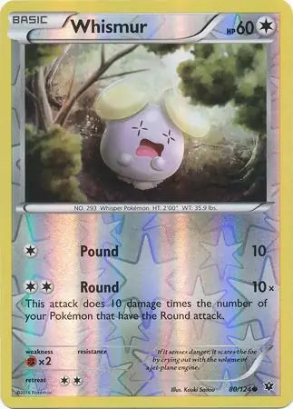 Whismur 80/124 (XY - Fates Collide)  - Reverse Holofoil
