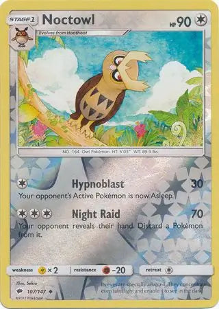 Noctowl 107/147 (SM - Burning Shadows)  - Reverse Holofoil