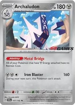 Archaludon EB Games Exclusive 107/142 (Miscellaneous Cards & Products)  - Cosmo Holofoil