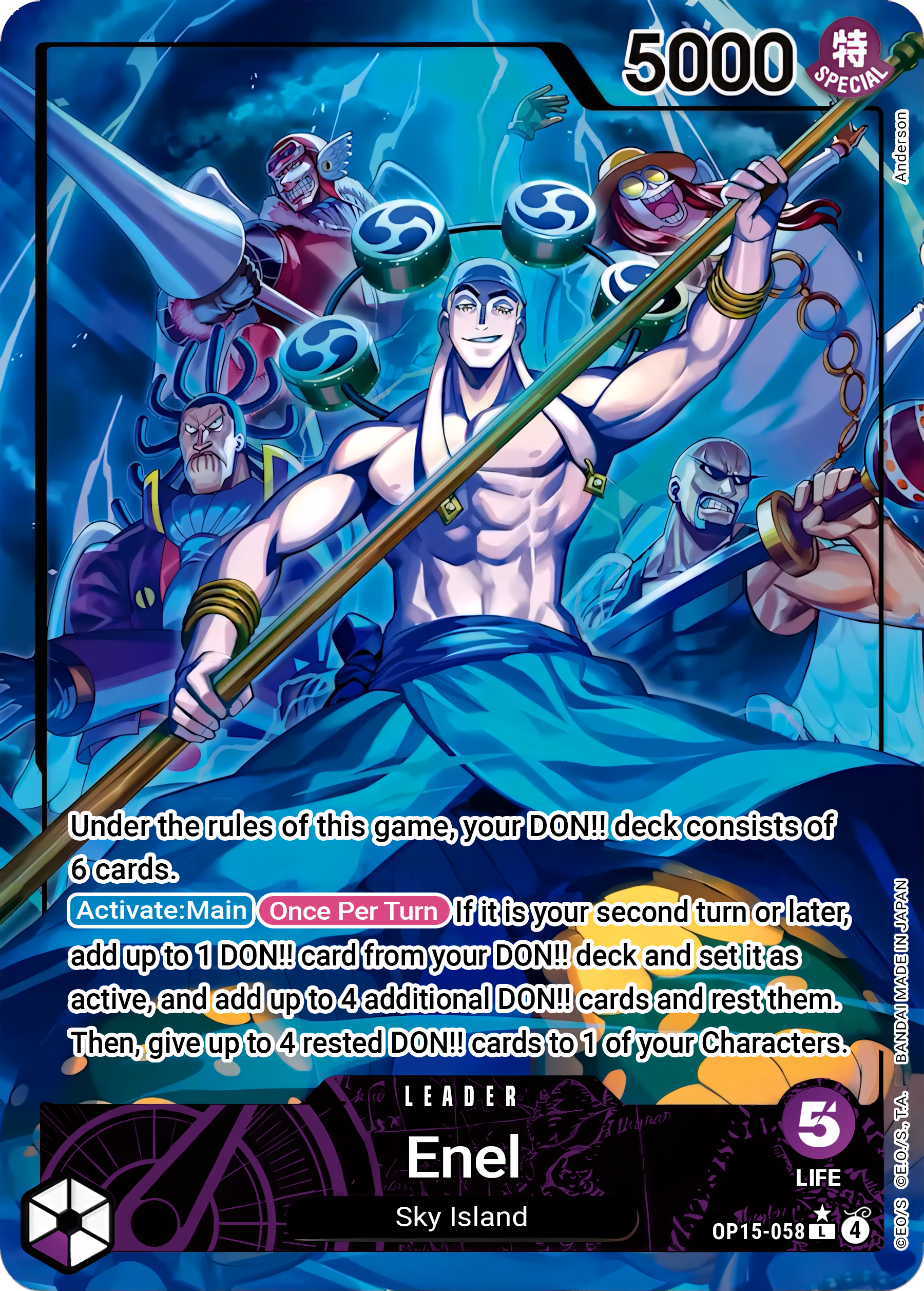 Enel OP15-058 (Adventure on Kami's Island)  - Alternate Art Foil