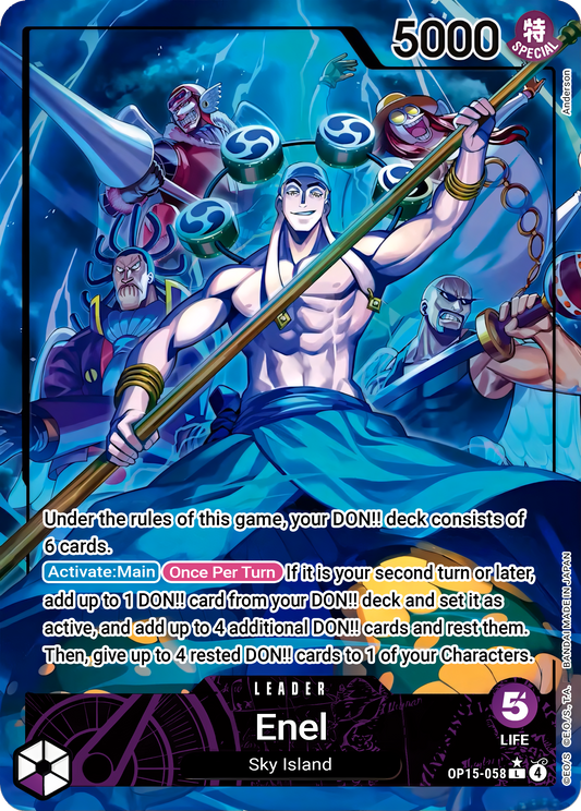Enel OP15-058 (Adventure on Kami's Island)  - Alternate Art Foil