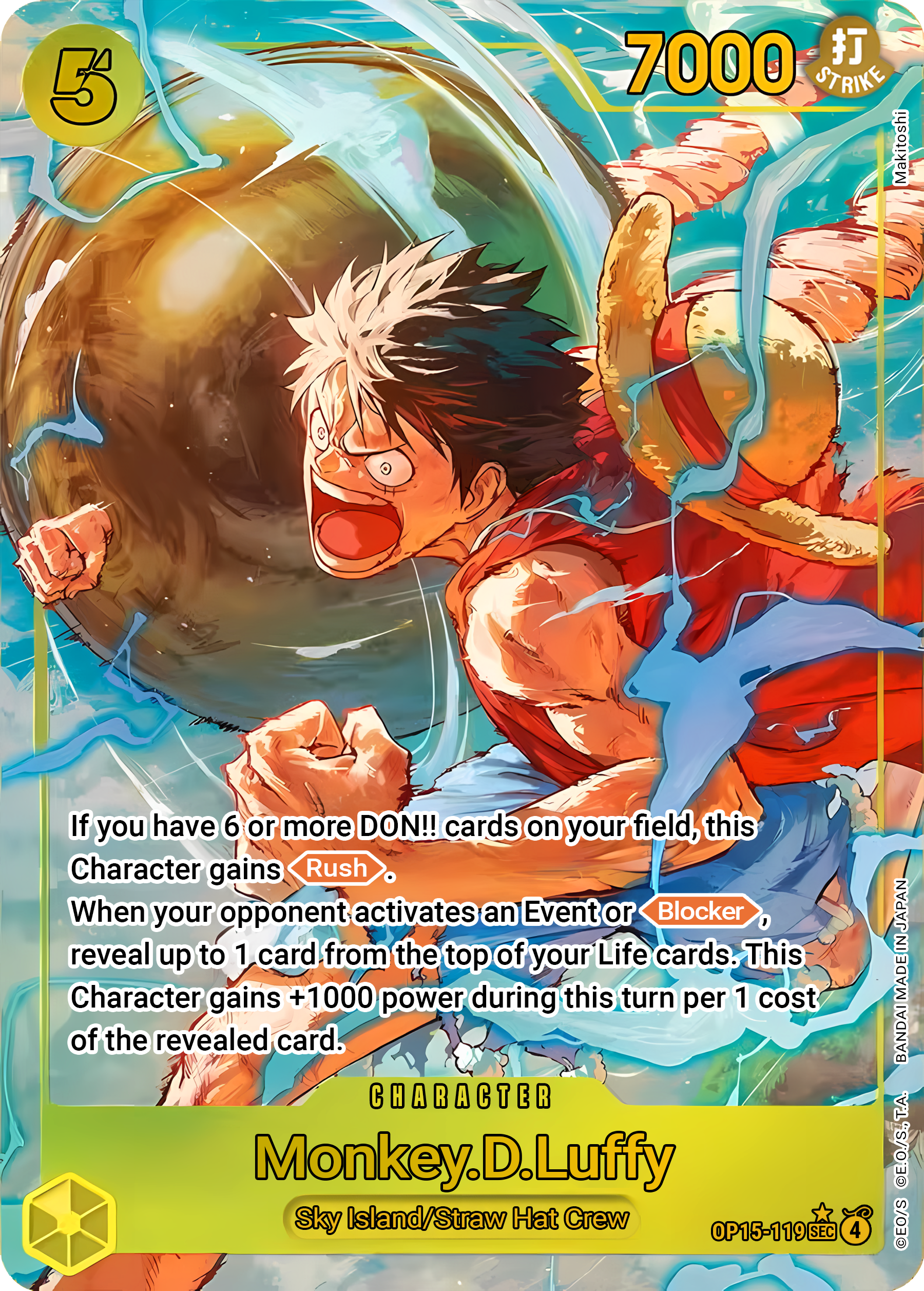 Monkey.D.Luffy OP15-119 (Adventure on Kami's Island)  - Alternate Art Foil