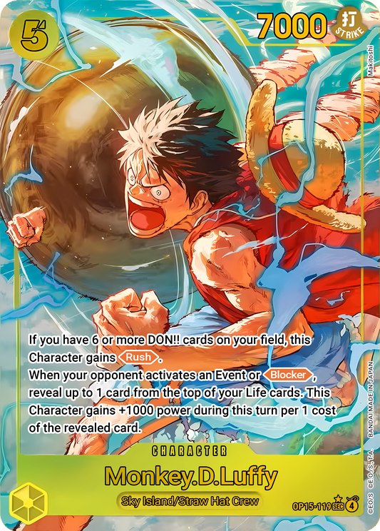 Monkey.D.Luffy OP15-119 (Adventure on Kami's Island)  - Alternate Art Foil