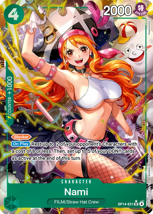 Nami OP14-031 (The Azure Sea's Seven)  - Alternate Art Foil