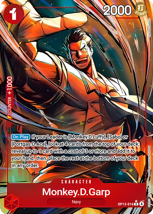Monkey.D.Garp OP13-016 (Carrying On His Will)  - Foil