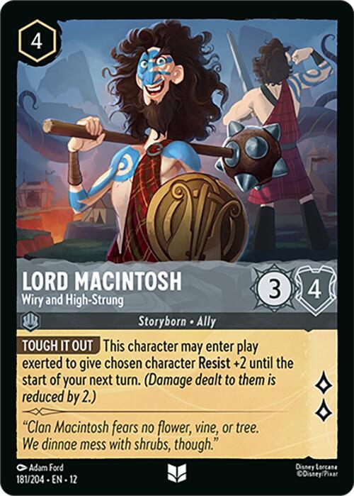 Lord Macintosh, Wiry and High-Strung 181/204 () 