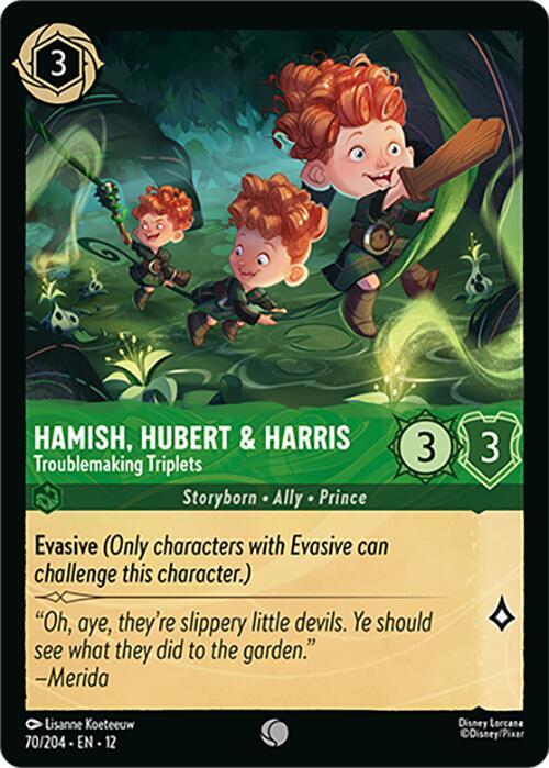 Hamish, Hubert and Harris, Troublemaking Triplets 70/204 ()  - Cold Foil
