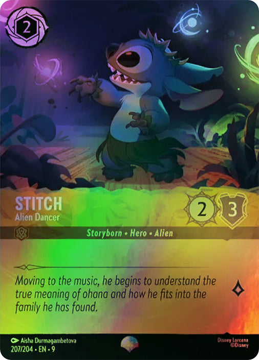 Stitch, Alien Dancer 207/204 (Fabled)  - Rainbow Foil