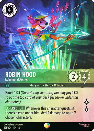 Robin Hood, Ephemeral Archer 221/204 (Whispers in the Well)  - Rainbow Holofoil