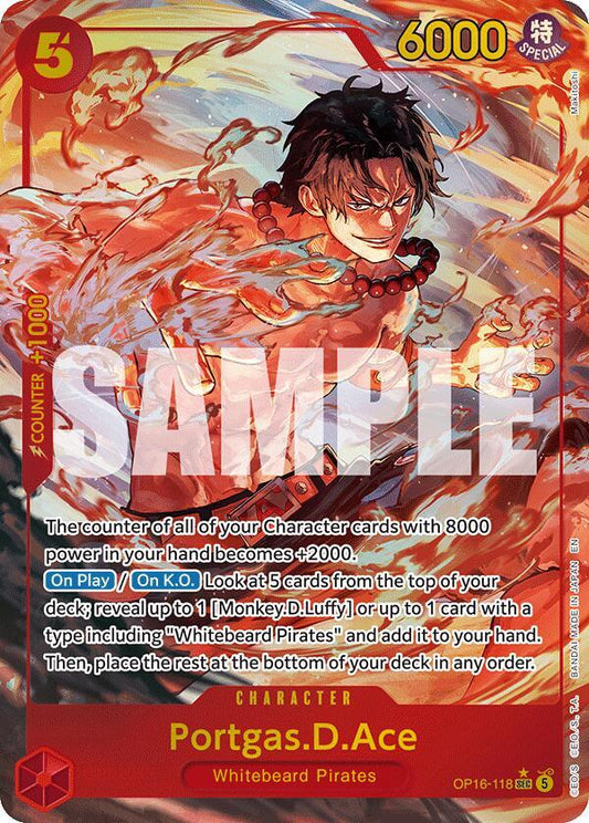 Portgas.D.Ace OP16-118 (The Time of Battle)  - Alternate Art Foil