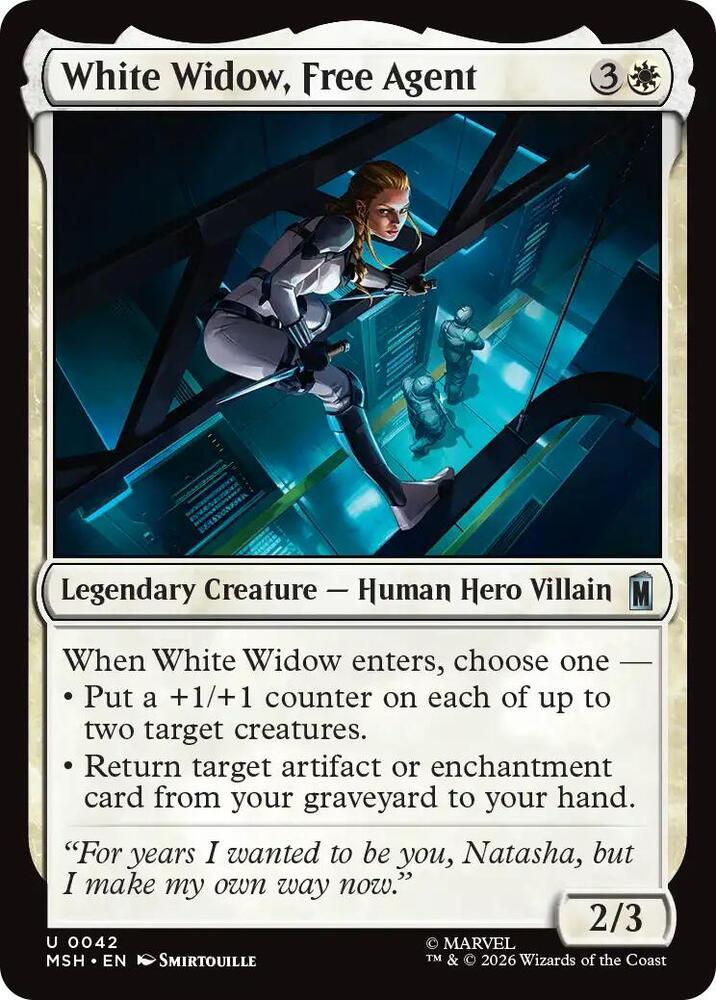 White Widow, Free Agent 42 (Marvel Super Heroes)  - Foil