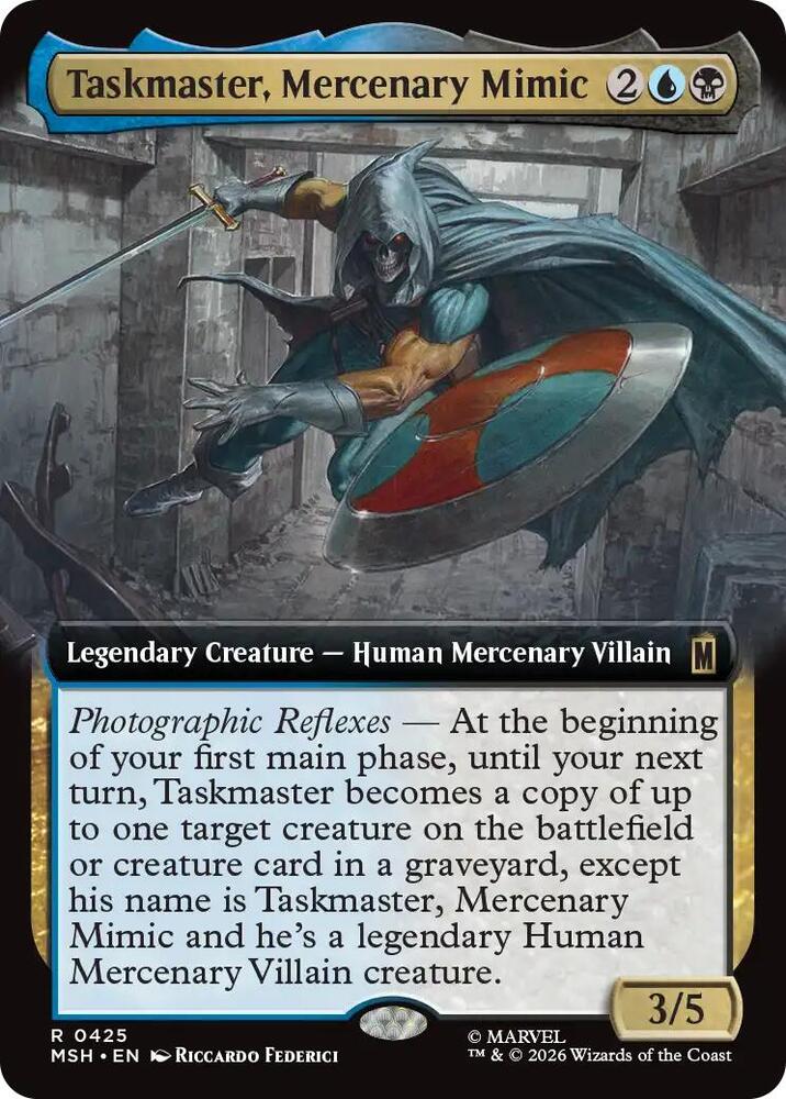 Taskmaster, Mercenary Mimic 425 (Marvel Super Heroes)  - Extended Art Foil