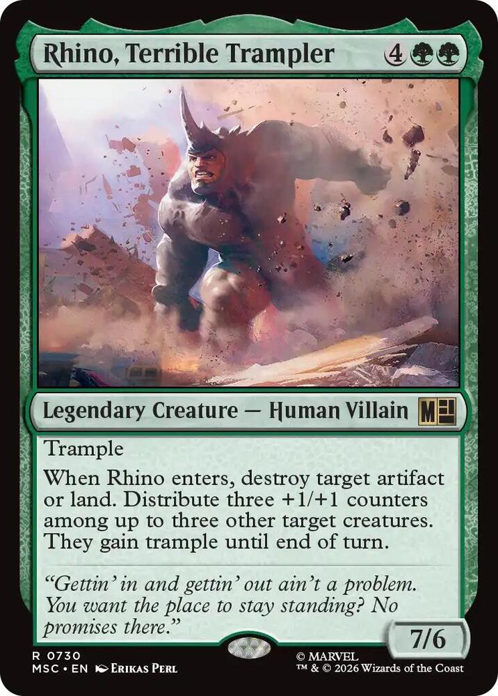 Rhino, Terrible Trampler 730 (Commander: Marvel Super Heroes) 