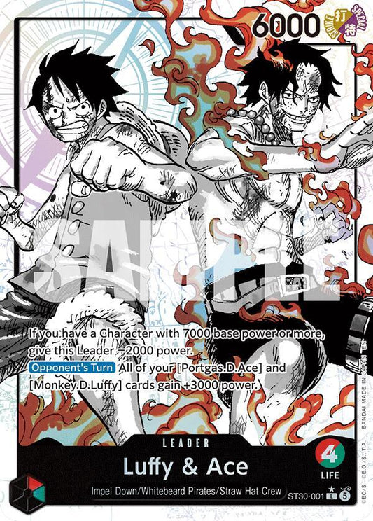 Luffy and Ace Parallel ST30-001 ()  - Foil