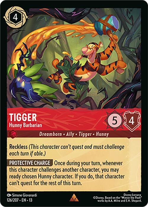 Tigger, Hunny Barbarian 126/207 (Attack of the Vine!) 